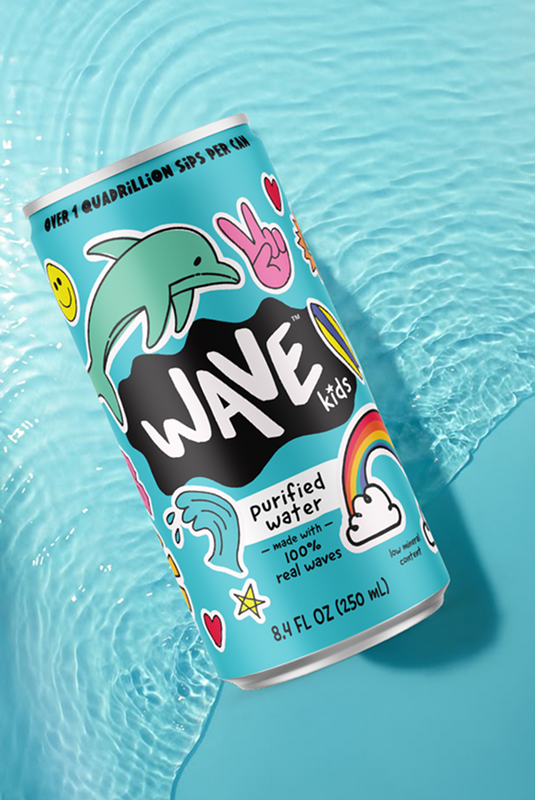wave Kids - canned water